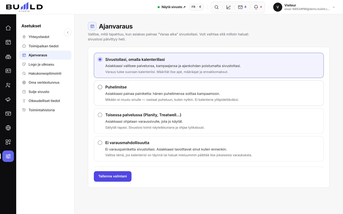 ”Varaa aika” -painike: neljä tapaa toimia. | Buiiild.com