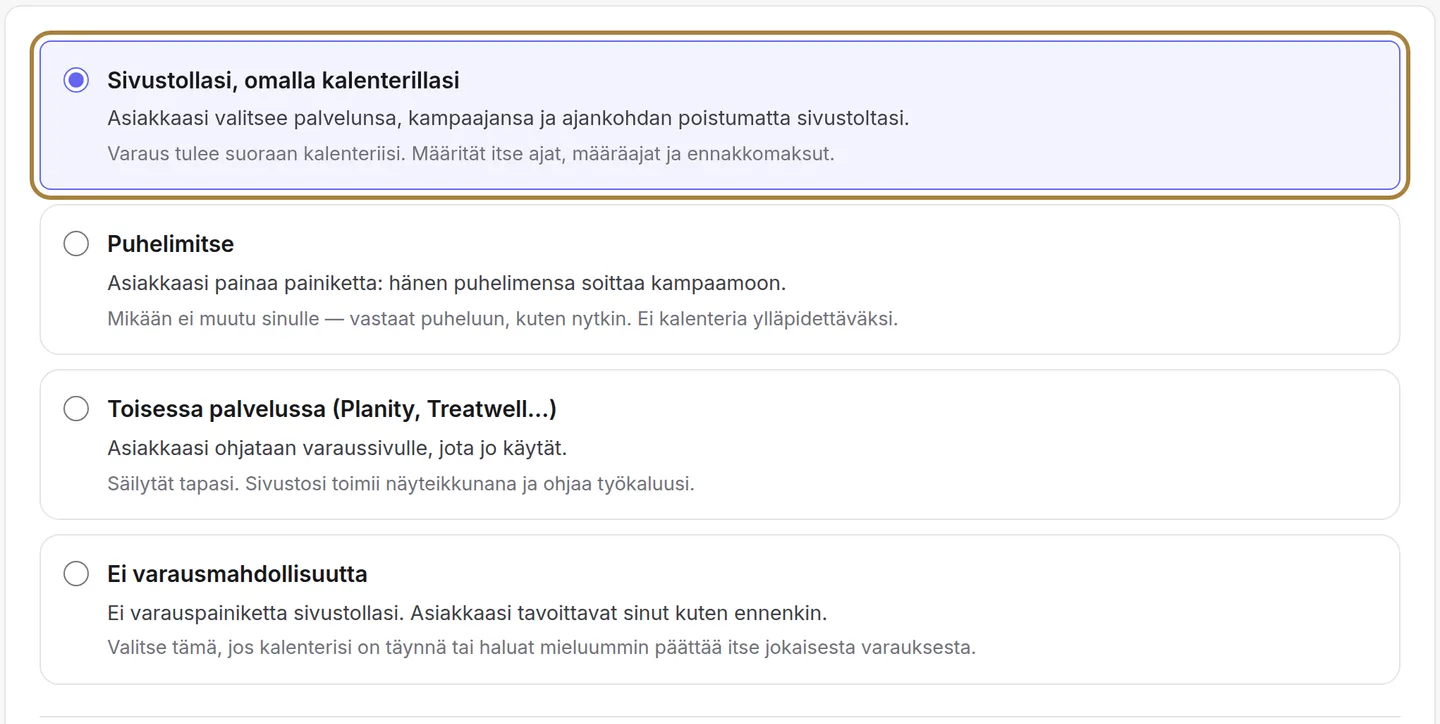 Sivustollasi, omalla kalenterillasi. | Buiiild.com