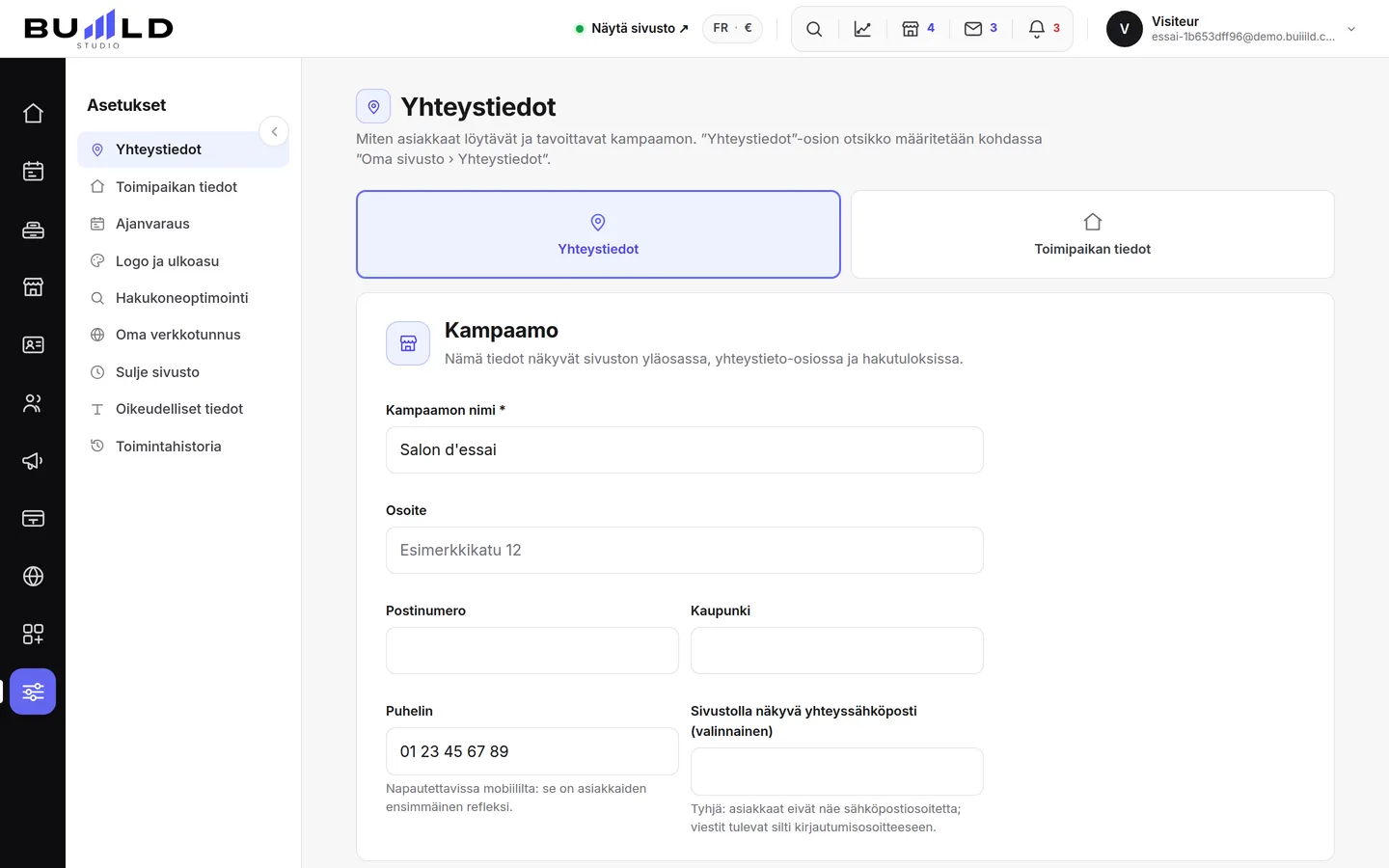 Yhteystietosi. | Buiiild.com