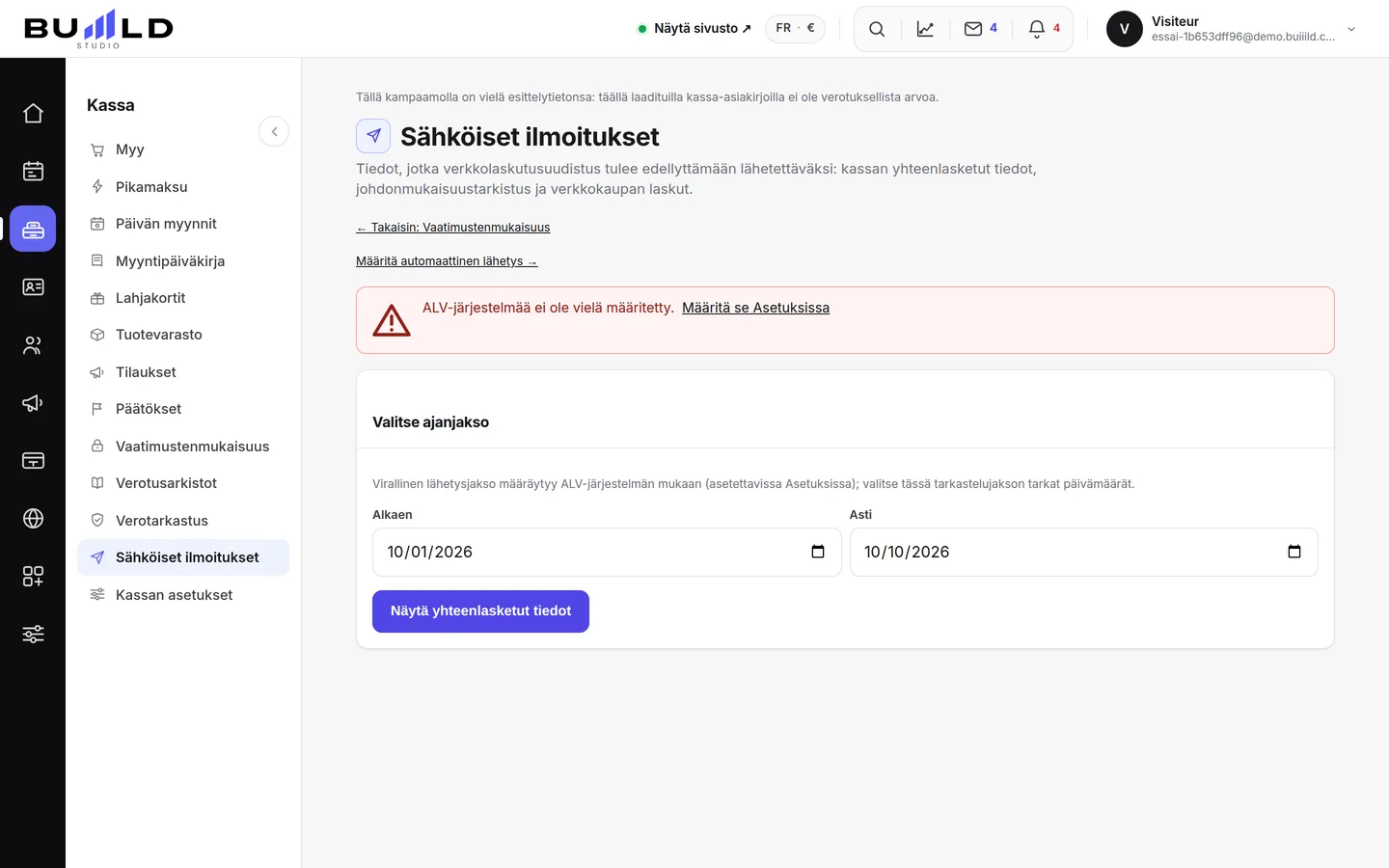 Sähköisten ilmoitusten näyttö. | Buiiild.com