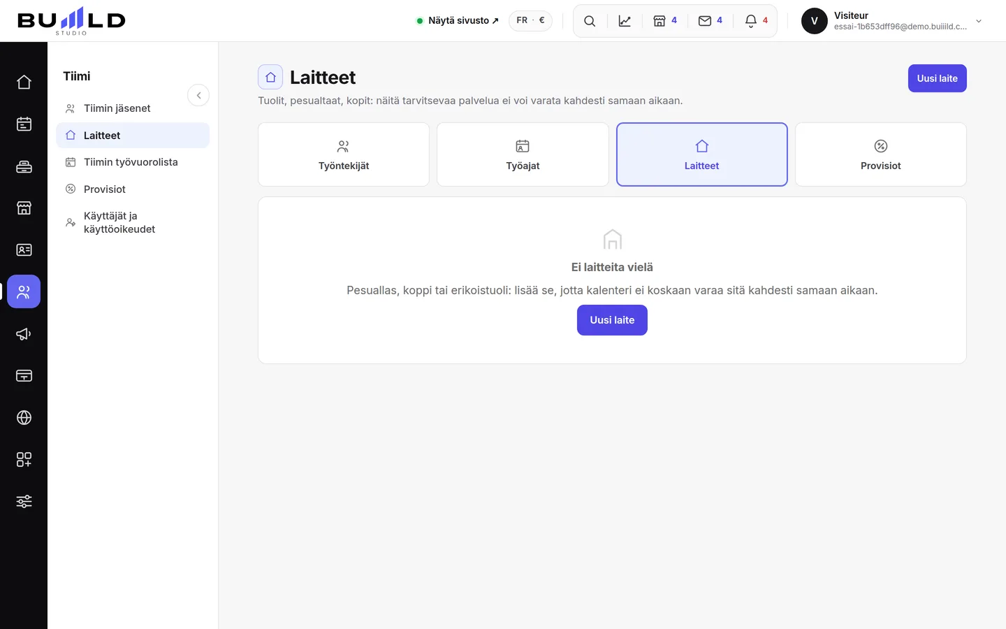 Kampaamon laitteet. | Buiiild.com
