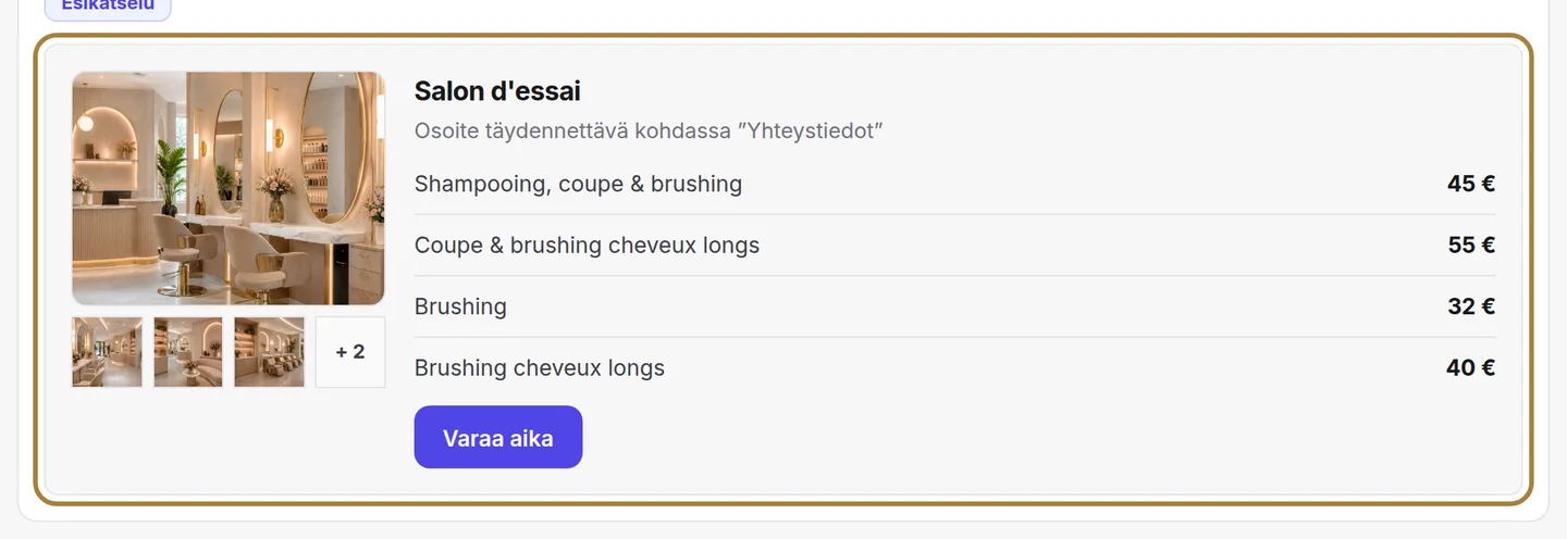 Se, minkä yleisö näkee: kuva, nimi, osoite. | Buiiild.com