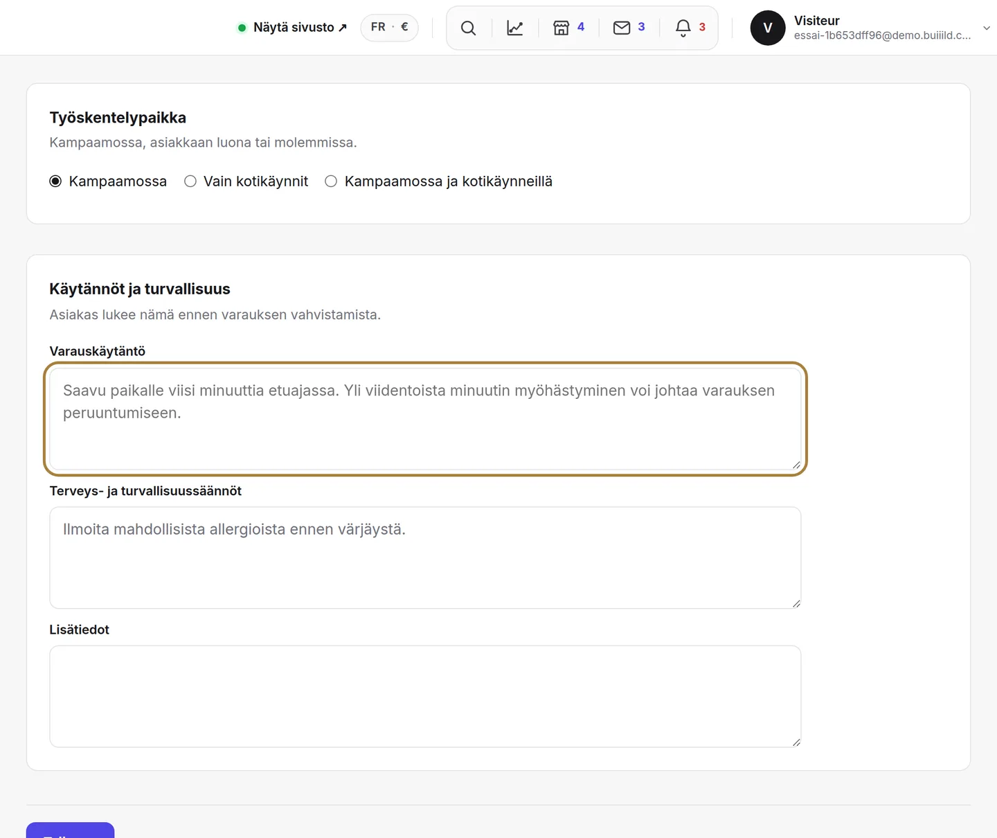 Sääntösi, kerrottuna etukäteen. | Buiiild.com