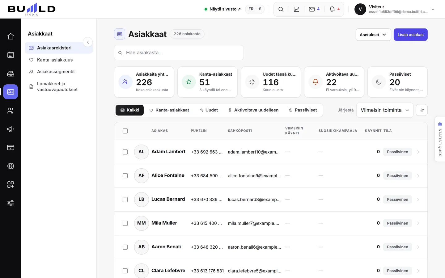 Asiakasrekisteri | Buiiild.com