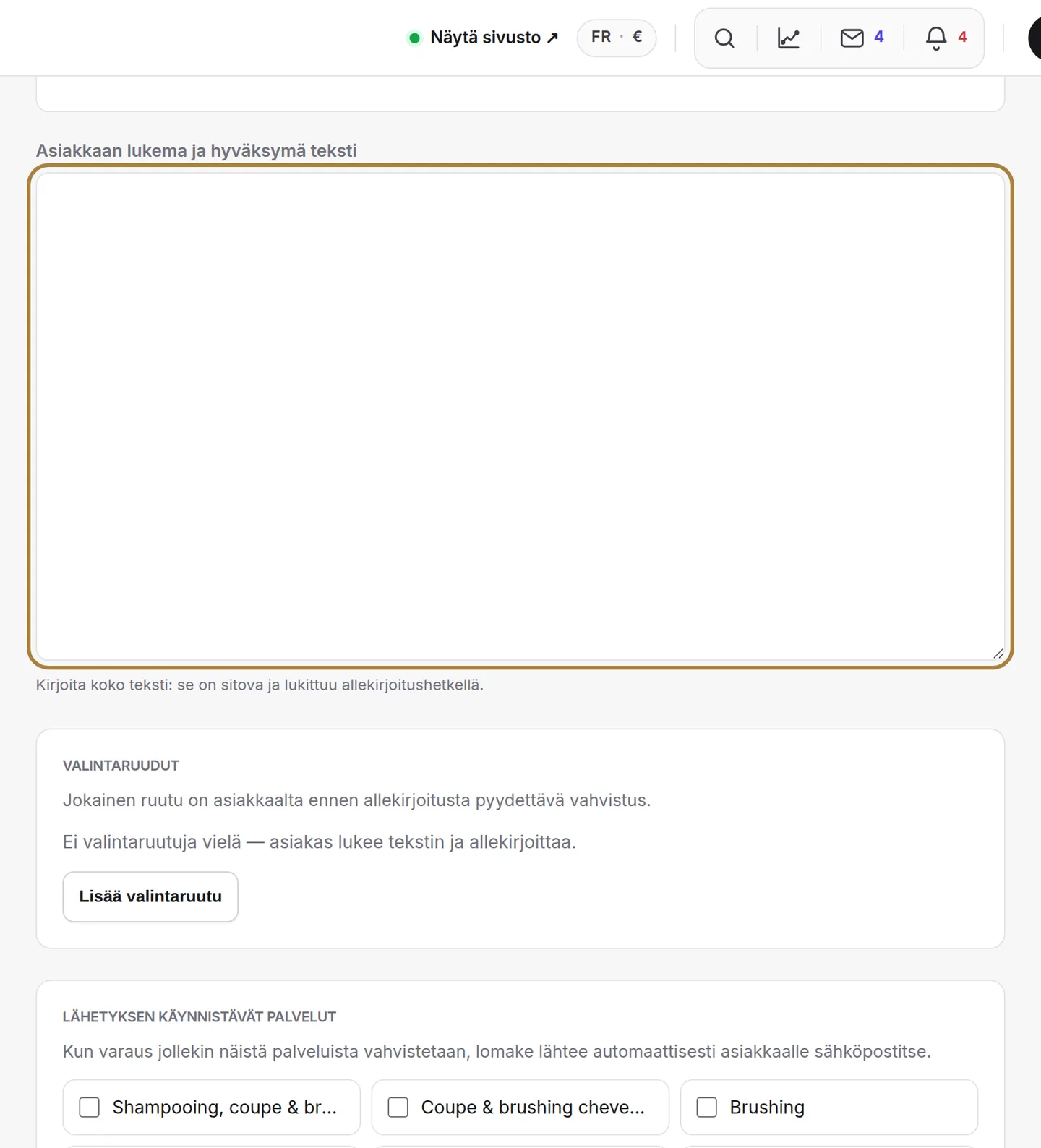 Sitova teksti ja etukäteen esitettävät kysymykset. | Buiiild.com
