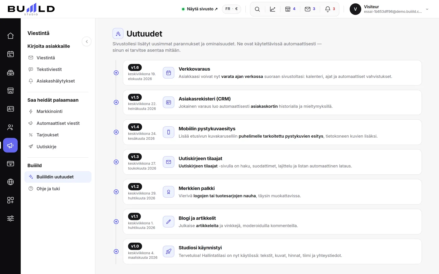 Uutuudet, studiossa. | Buiiild.com