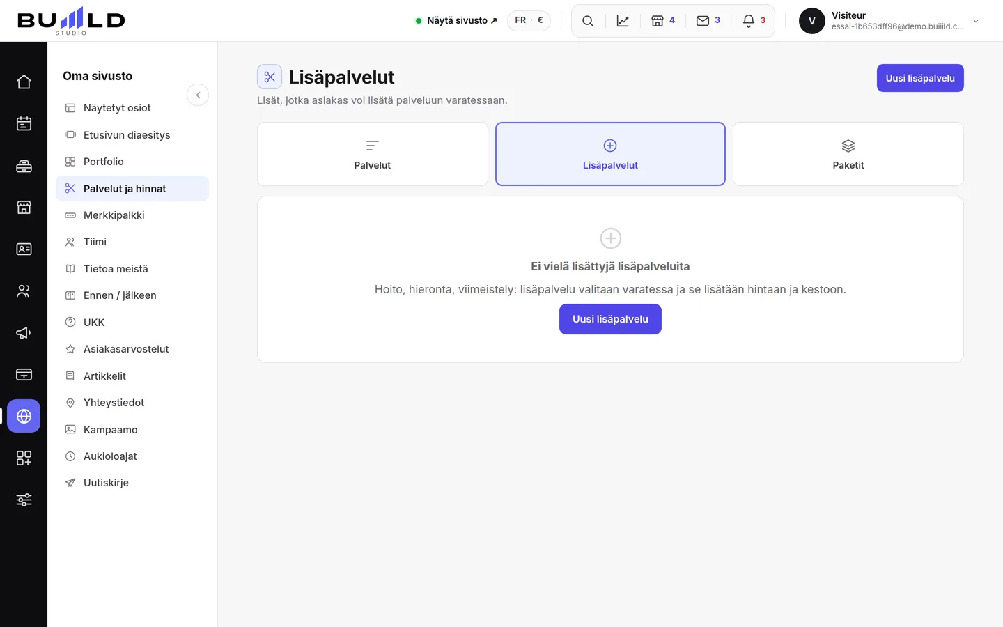 Palveluidesi lisäpalvelut. | Buiiild.com
