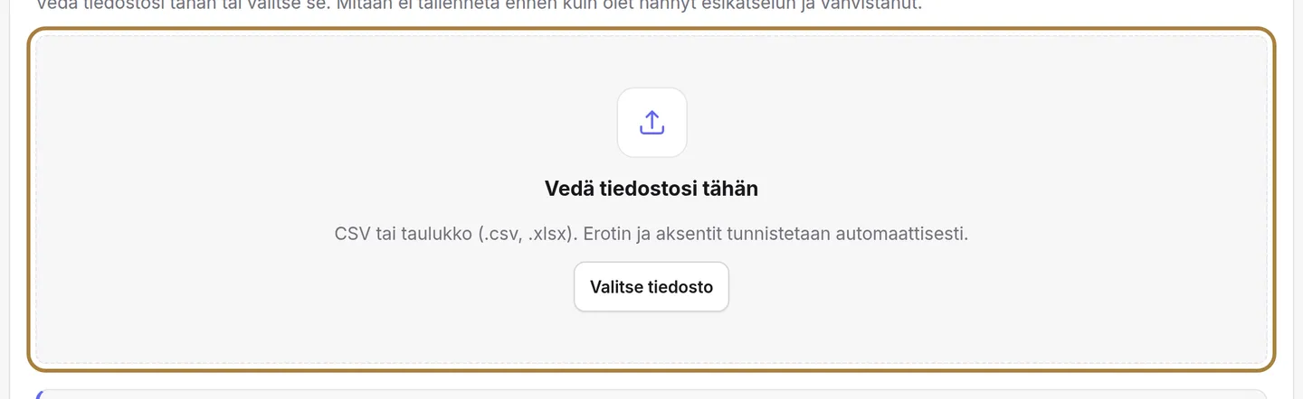 Tuo luettelo: tiedostosi sellaisenaan. | Buiiild.com