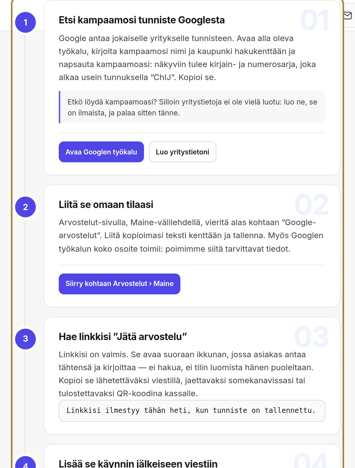 Viisi vaihetta järjestyksessä. | Buiiild.com