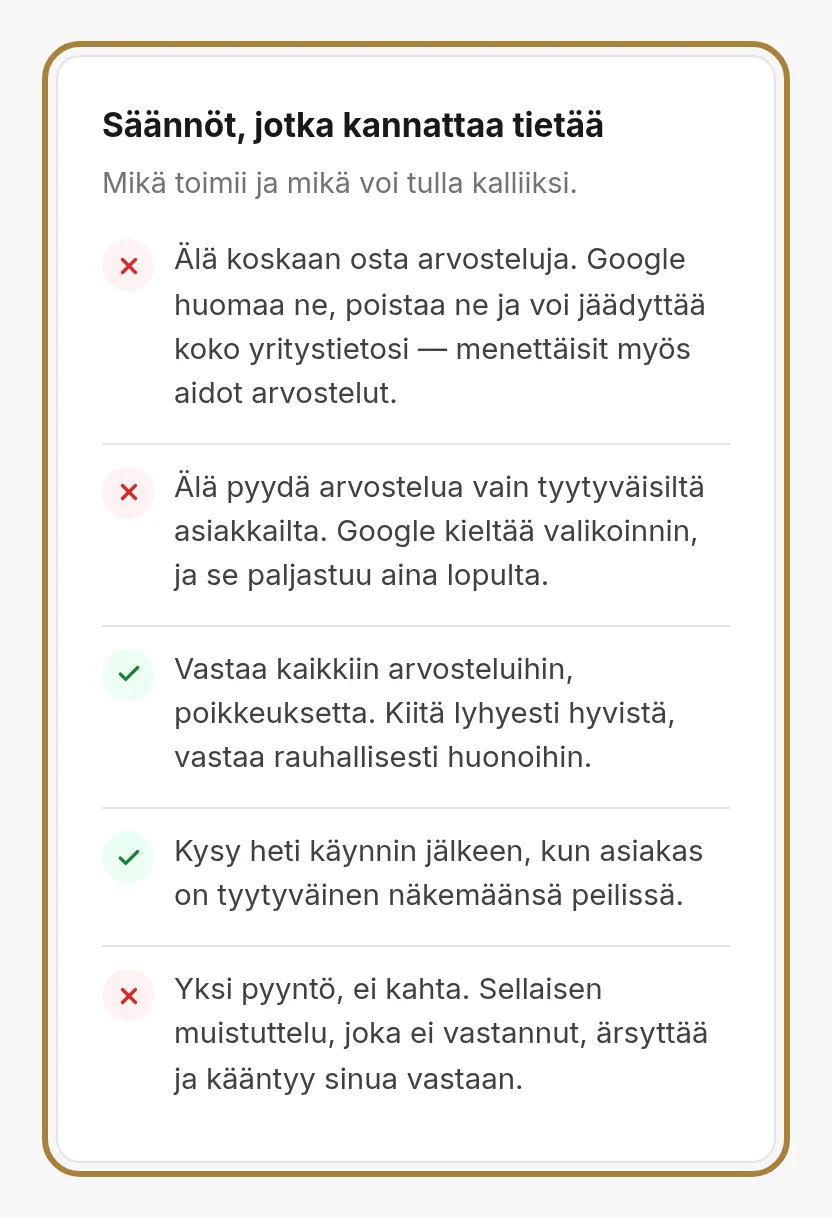 Säännöt, joita ei saa rikkoa. | Buiiild.com