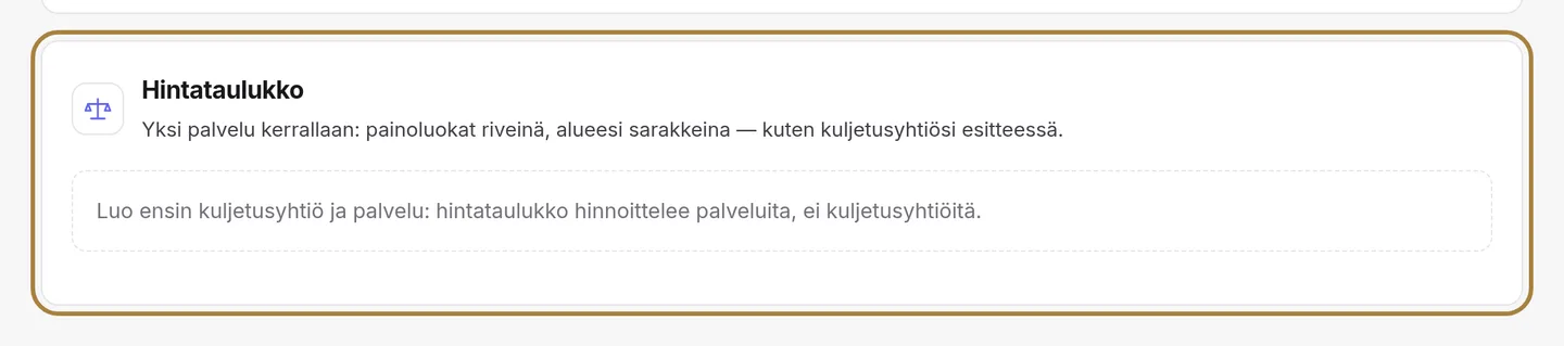 Kuljetusyhtiöt: hinnasto alueittain. | Buiiild.com