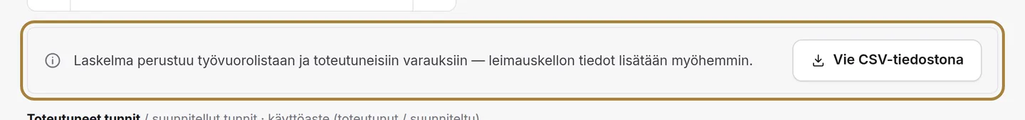 Mistä luvut tulevat, ja tiedosto palkanlaskentaa varten. | Buiiild.com