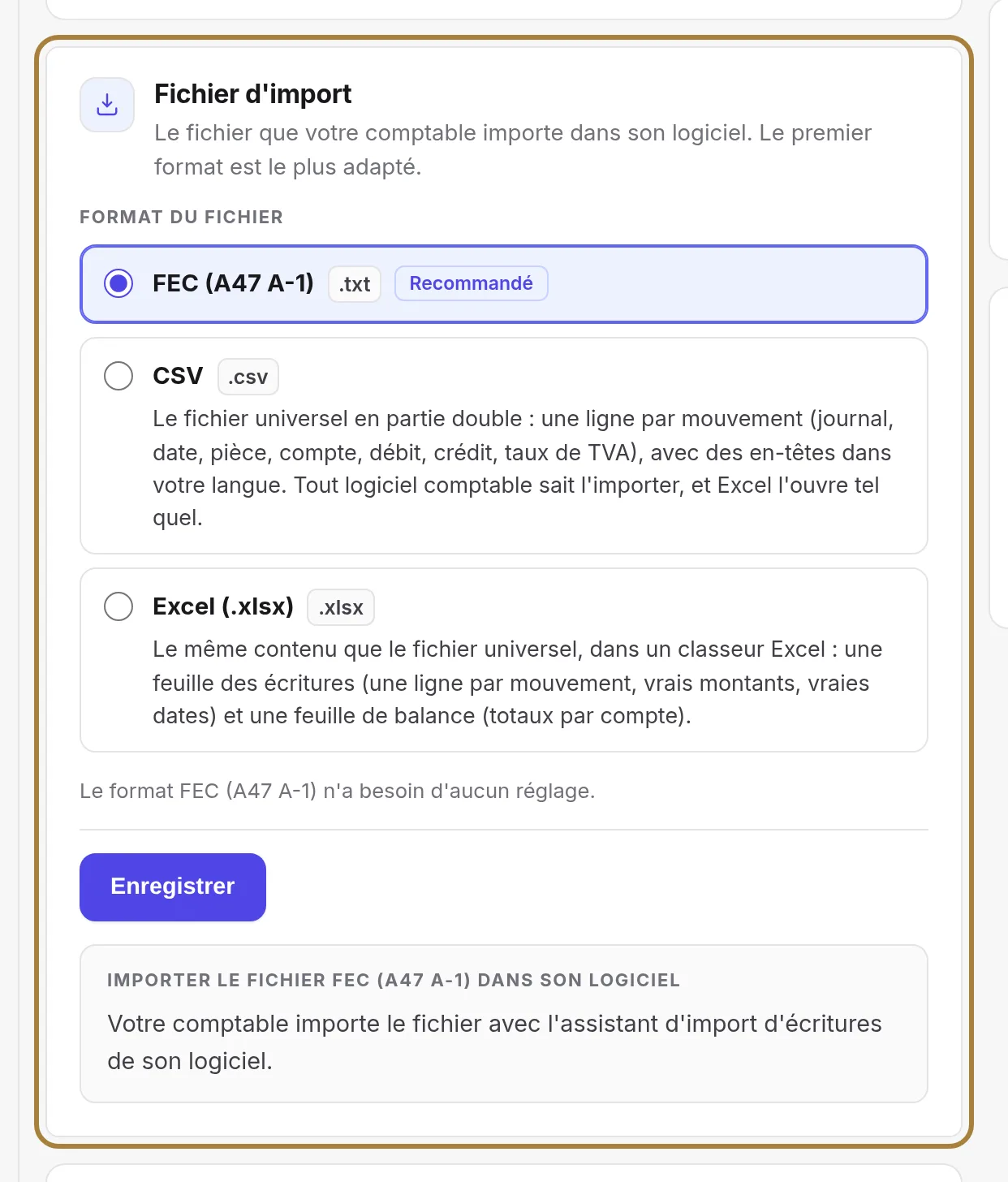 Le fichier d'import : le premier format est le plus adapté. | Buiiild.com