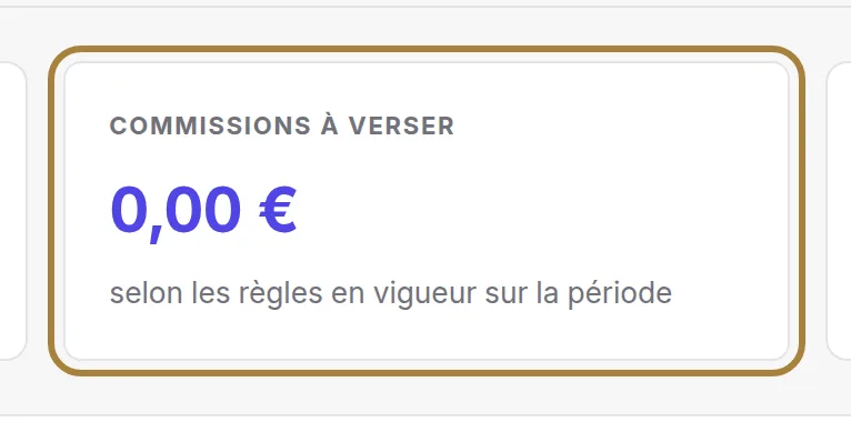 Le total à verser.