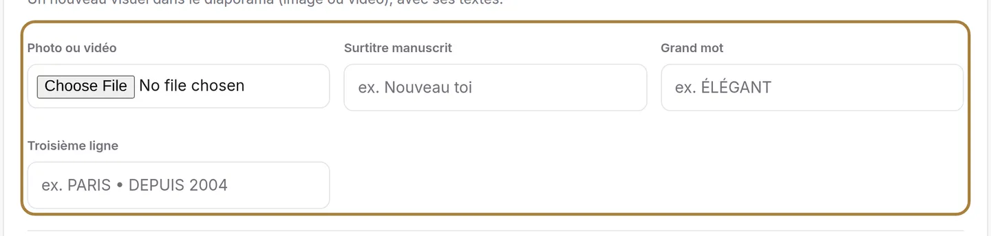 Ajouter un visuel.