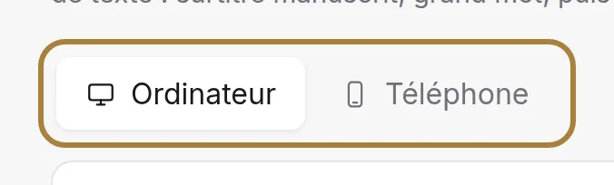 Ordinateur et téléphone : deux diaporamas séparés.