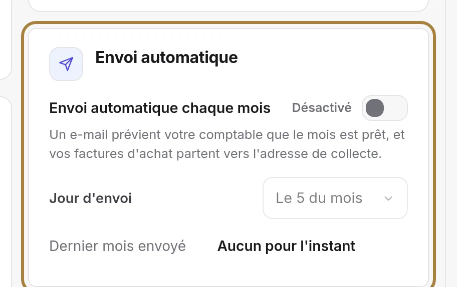 L'envoi automatique, chaque mois au jour choisi. | Buiiild.com
