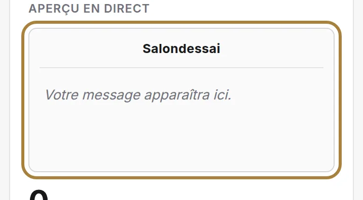 Ce que verra le client, nom de l'expéditeur compris.