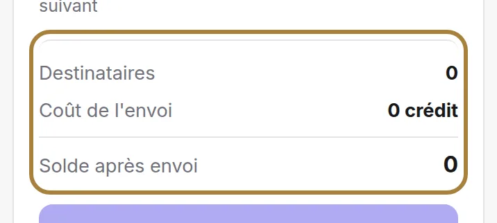 Le coût total, et le solde qu'il vous restera.
