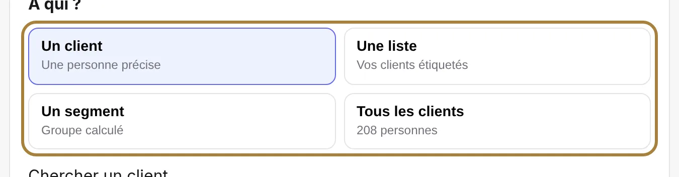 À qui vous écrivez.