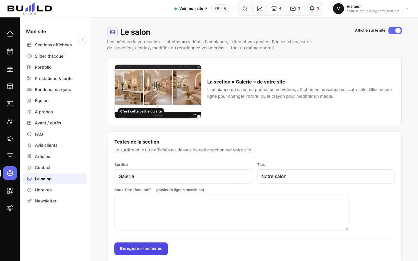 Site internet du salon | Buiiild.com