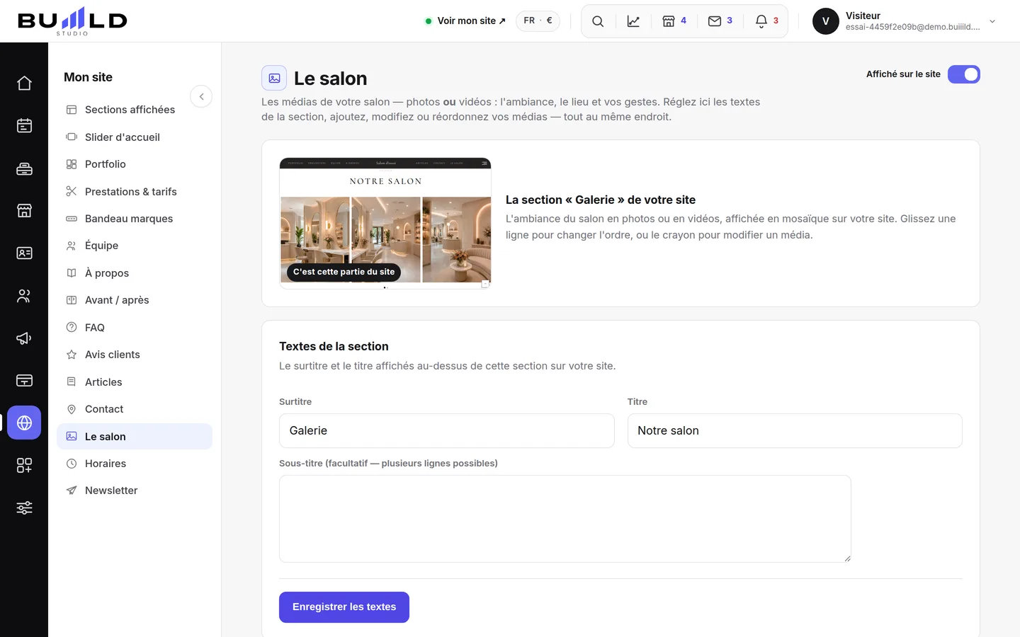 Site internet du salon | Buiiild.com