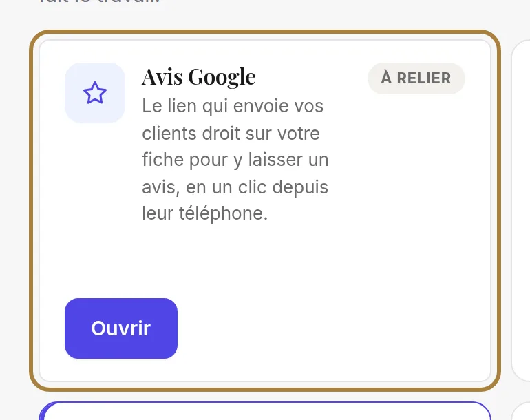 Une carte, un levier — et la pastille qui dit où vous en êtes.