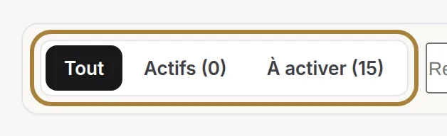 « Actifs » : ce que vos clientes reçoivent en ce moment.