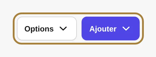 Ajouter, et les Options : lien de réservation, tarifs groupés, export, impression.
