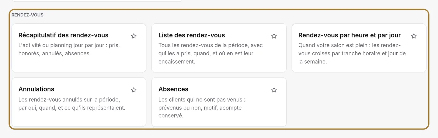 Rangés par sujet.