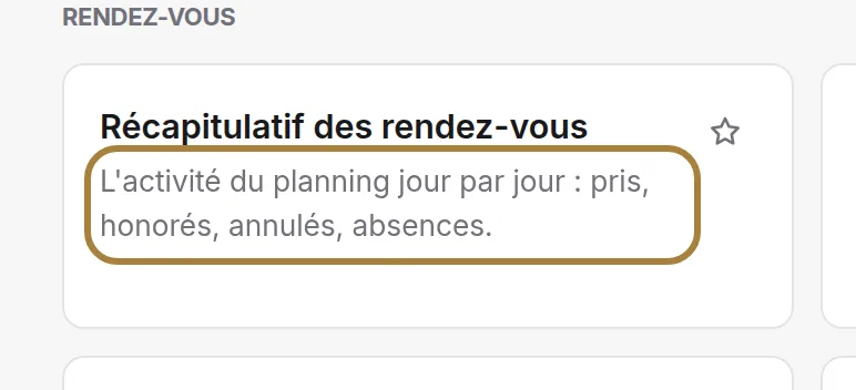Ce que chaque rapport mesure.