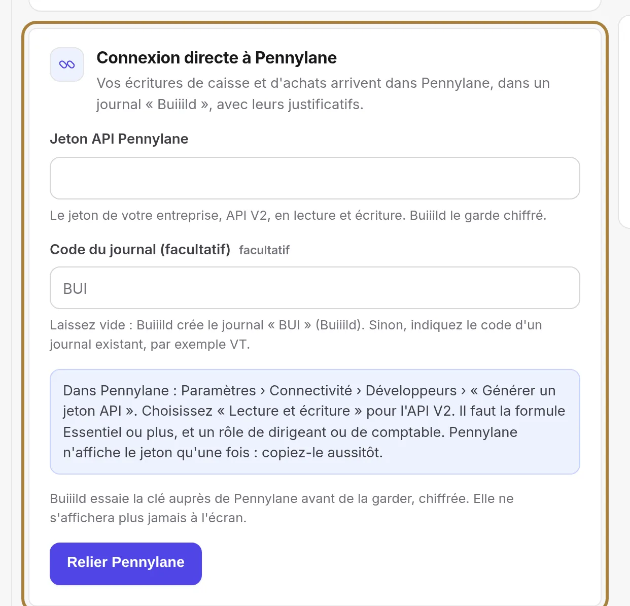 La connexion directe au logiciel de votre comptable. | Buiiild.com