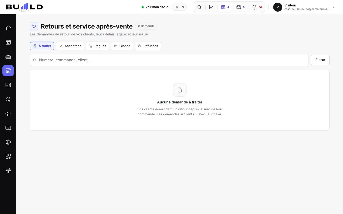 Les retours de vos clients.