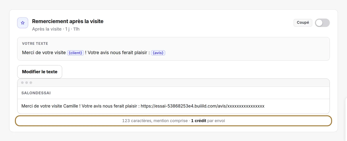 Ce que coûte ce message, mention légale comprise.