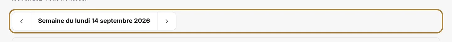 Changer de semaine.