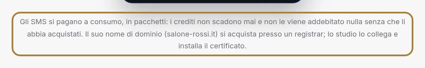 Cosa non è compreso.