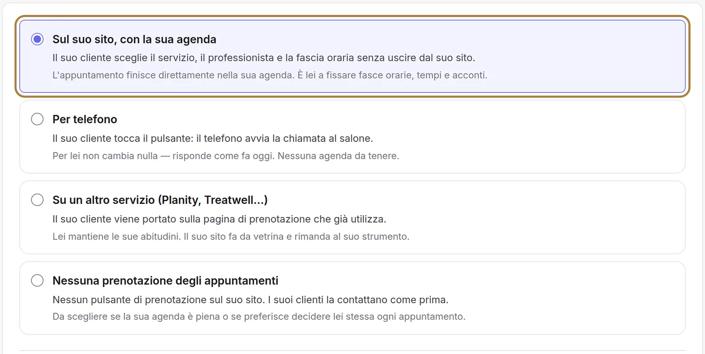 Sul Suo sito, con il Suo agenda.