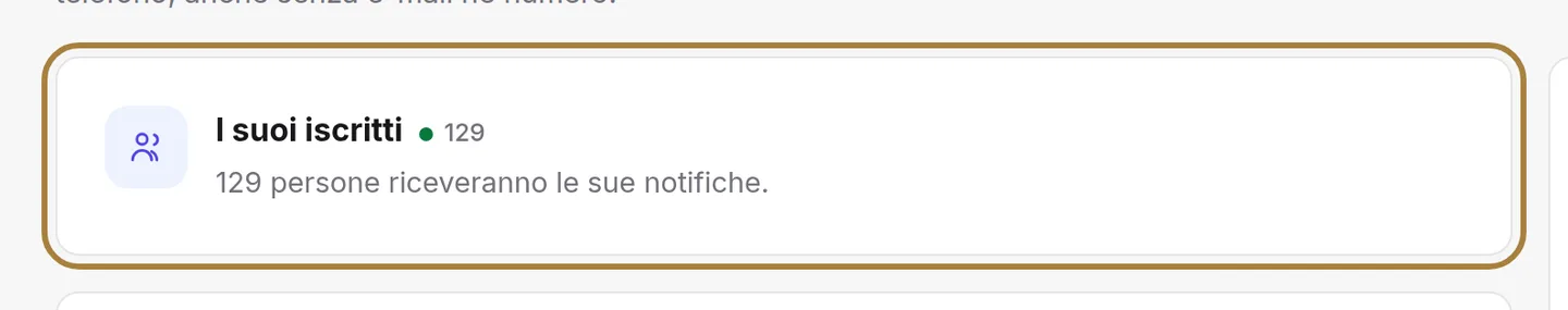 Chi riceve: i visitatori che hanno accettato le notifiche.