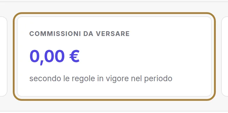 Il totale da versare.