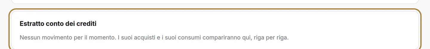 L'estratto conto, movimento per movimento.