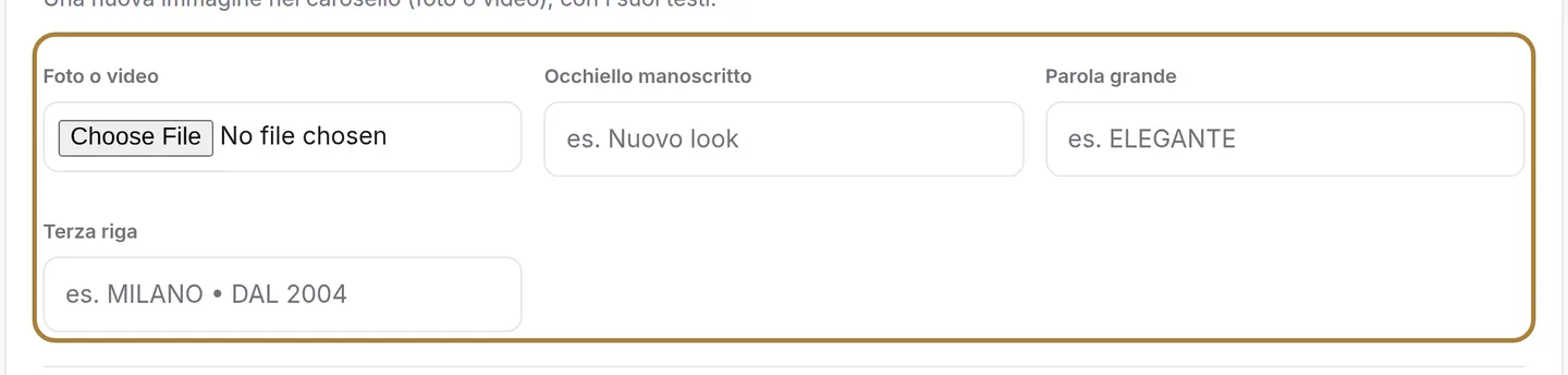 Aggiungere un visuale.