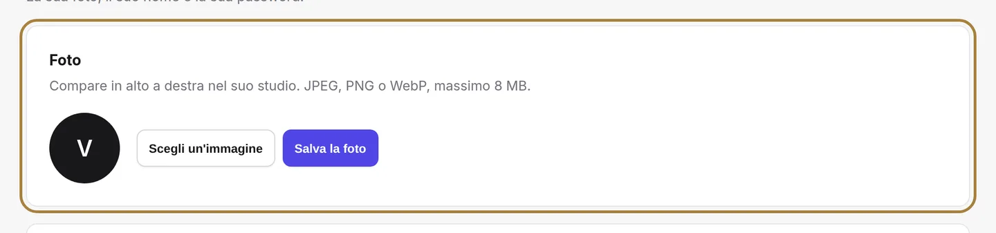 Il pannello di doppia autenticazione, nel Suo account.