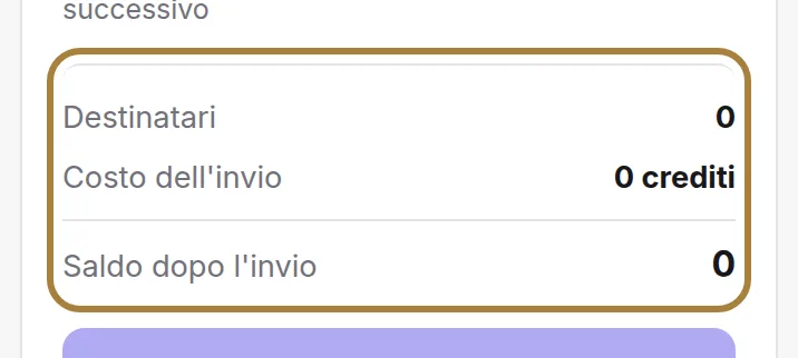 Il costo totale, e il saldo che Le resterà.