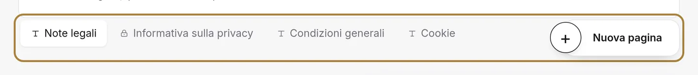 Una scheda per documento, e il + per aggiungerne uno.