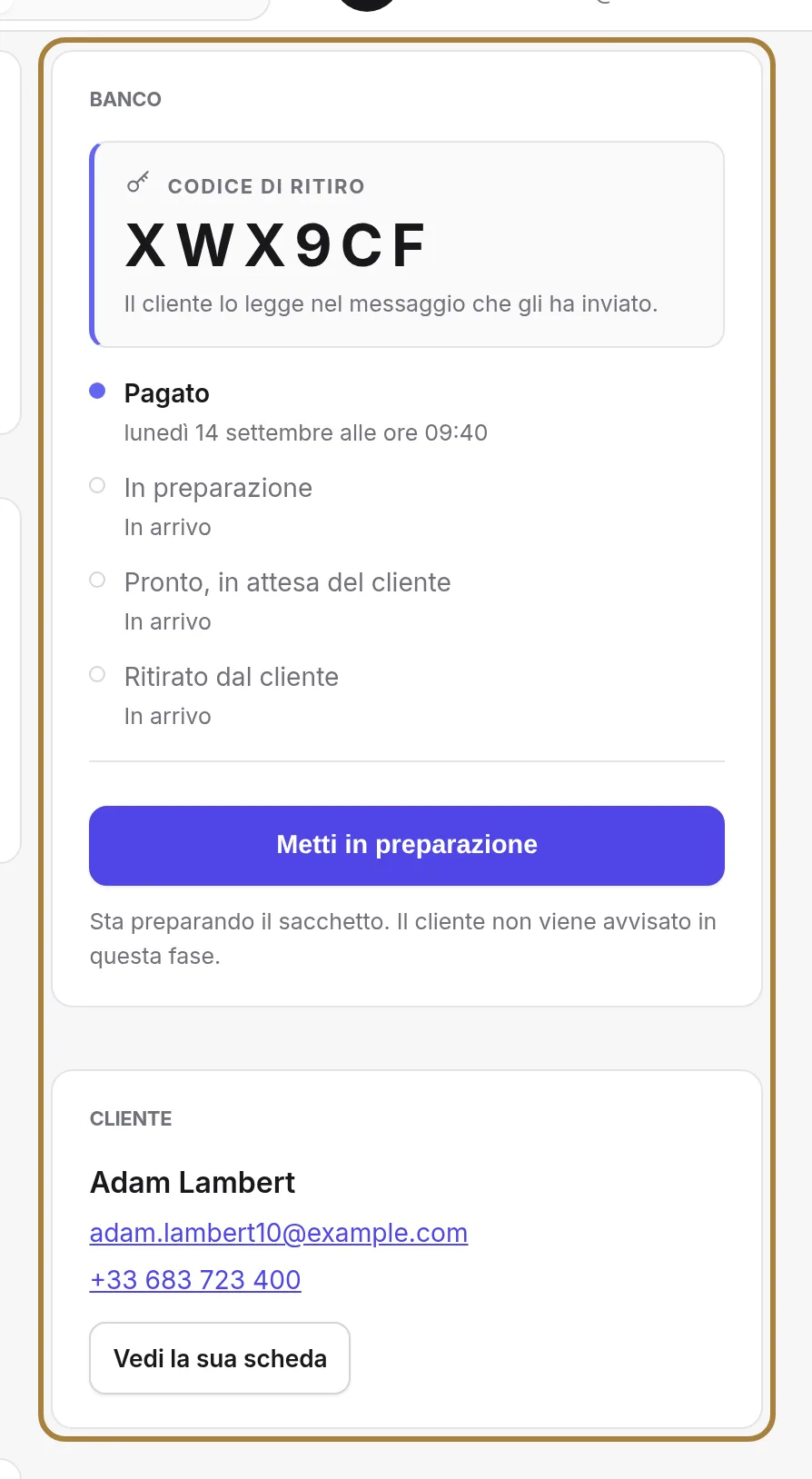 Cosa fare adesso: la colonna del gesto.