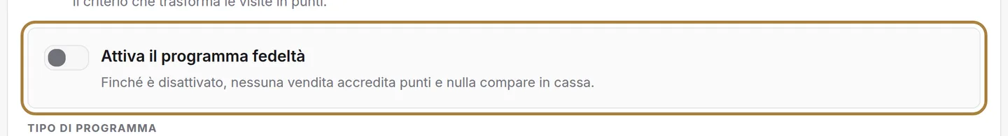 Nulla si accumula finché il programma è spento.