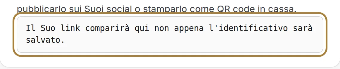 Il Suo link di raccolta.