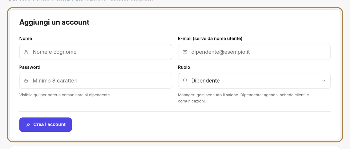 Invitare qualcuno.