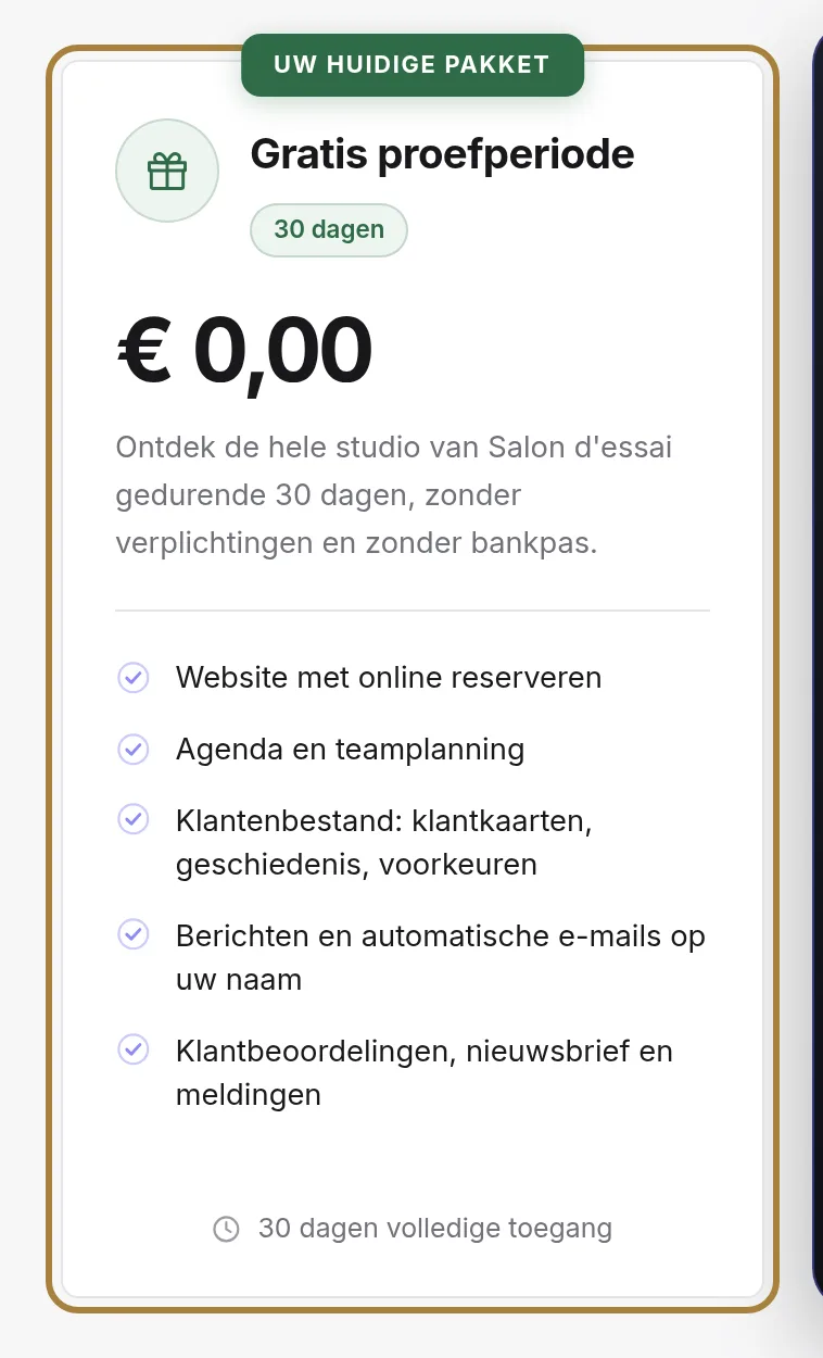 Uw huidige situatie.