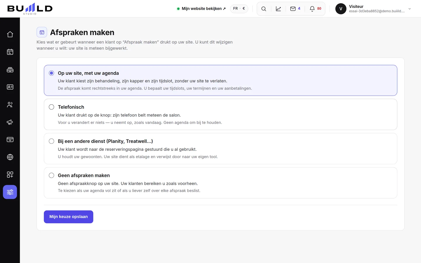 De knop "Afspraak maken": vier manieren om het aan te pakken.